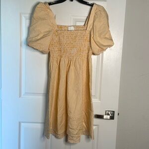 Linden street studio puff sleeve stripe dress